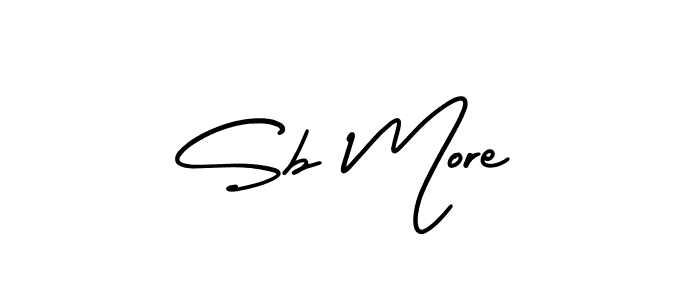 How to make Sb More name signature. Use AmerikaSignatureDemo-Regular style for creating short signs online. This is the latest handwritten sign. Sb More signature style 3 images and pictures png