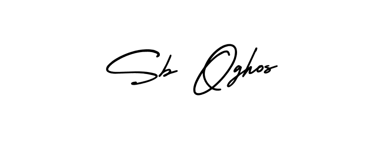 Sb Oghos stylish signature style. Best Handwritten Sign (AmerikaSignatureDemo-Regular) for my name. Handwritten Signature Collection Ideas for my name Sb Oghos. Sb Oghos signature style 3 images and pictures png