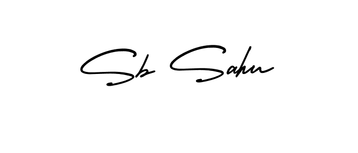 Sb Sahu stylish signature style. Best Handwritten Sign (AmerikaSignatureDemo-Regular) for my name. Handwritten Signature Collection Ideas for my name Sb Sahu. Sb Sahu signature style 3 images and pictures png