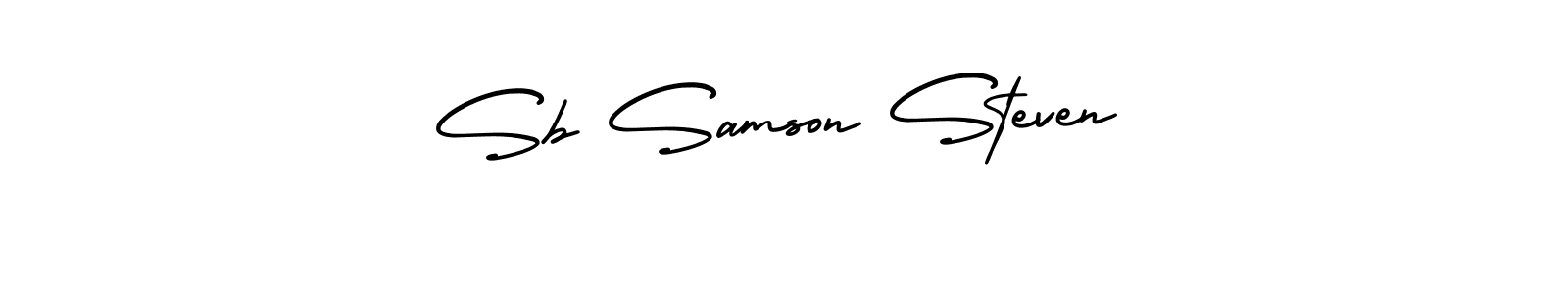 Make a beautiful signature design for name Sb Samson Steven. With this signature (AmerikaSignatureDemo-Regular) style, you can create a handwritten signature for free. Sb Samson Steven signature style 3 images and pictures png