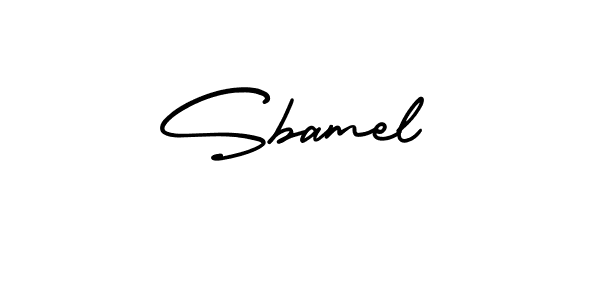 How to make Sbamel signature? AmerikaSignatureDemo-Regular is a professional autograph style. Create handwritten signature for Sbamel name. Sbamel signature style 3 images and pictures png