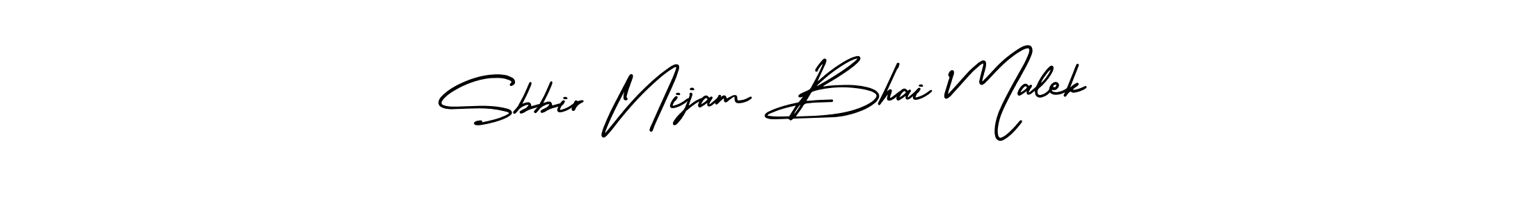 Make a beautiful signature design for name Sbbir Nijam Bhai Malek. With this signature (AmerikaSignatureDemo-Regular) style, you can create a handwritten signature for free. Sbbir Nijam Bhai Malek signature style 3 images and pictures png
