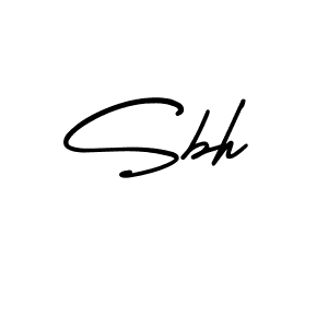 How to make Sbh name signature. Use AmerikaSignatureDemo-Regular style for creating short signs online. This is the latest handwritten sign. Sbh signature style 3 images and pictures png