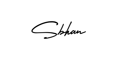 How to make Sbhan name signature. Use AmerikaSignatureDemo-Regular style for creating short signs online. This is the latest handwritten sign. Sbhan signature style 3 images and pictures png