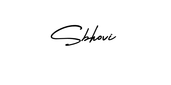 The best way (AmerikaSignatureDemo-Regular) to make a short signature is to pick only two or three words in your name. The name Sbhovi include a total of six letters. For converting this name. Sbhovi signature style 3 images and pictures png