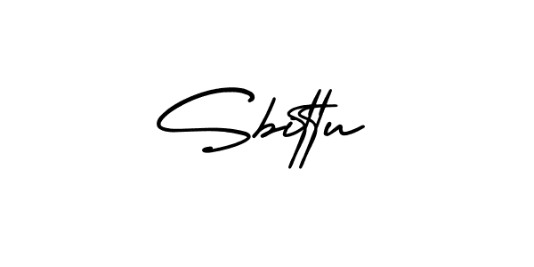 How to make Sbittu name signature. Use AmerikaSignatureDemo-Regular style for creating short signs online. This is the latest handwritten sign. Sbittu signature style 3 images and pictures png