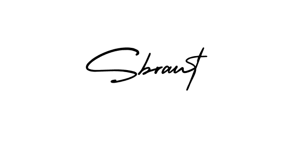 How to make Sbraut name signature. Use AmerikaSignatureDemo-Regular style for creating short signs online. This is the latest handwritten sign. Sbraut signature style 3 images and pictures png