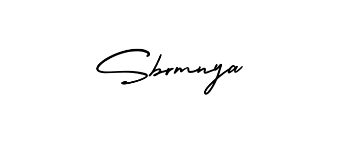 How to make Sbrmnya name signature. Use AmerikaSignatureDemo-Regular style for creating short signs online. This is the latest handwritten sign. Sbrmnya signature style 3 images and pictures png