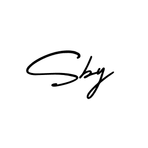 Sby stylish signature style. Best Handwritten Sign (AmerikaSignatureDemo-Regular) for my name. Handwritten Signature Collection Ideas for my name Sby. Sby signature style 3 images and pictures png