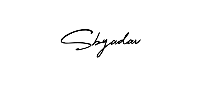 Similarly AmerikaSignatureDemo-Regular is the best handwritten signature design. Signature creator online .You can use it as an online autograph creator for name Sbyadav. Sbyadav signature style 3 images and pictures png