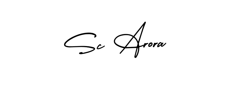 Sc Arora stylish signature style. Best Handwritten Sign (AmerikaSignatureDemo-Regular) for my name. Handwritten Signature Collection Ideas for my name Sc Arora. Sc Arora signature style 3 images and pictures png