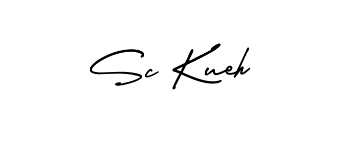 Similarly AmerikaSignatureDemo-Regular is the best handwritten signature design. Signature creator online .You can use it as an online autograph creator for name Sc Kueh. Sc Kueh signature style 3 images and pictures png