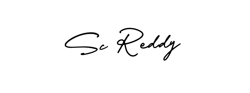 The best way (AmerikaSignatureDemo-Regular) to make a short signature is to pick only two or three words in your name. The name Sc Reddy include a total of six letters. For converting this name. Sc Reddy signature style 3 images and pictures png