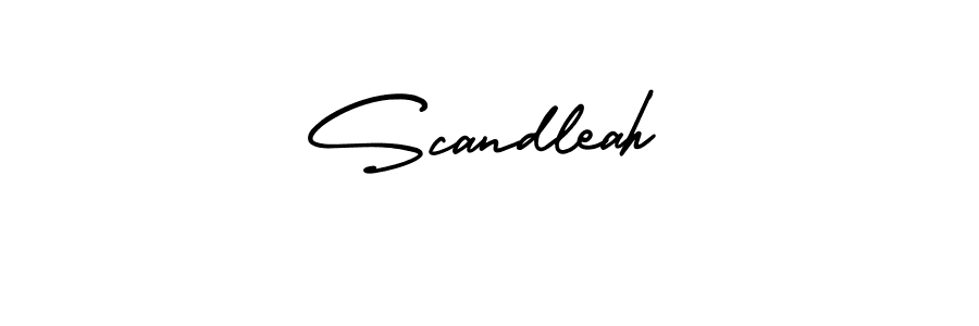 Scandleah stylish signature style. Best Handwritten Sign (AmerikaSignatureDemo-Regular) for my name. Handwritten Signature Collection Ideas for my name Scandleah. Scandleah signature style 3 images and pictures png