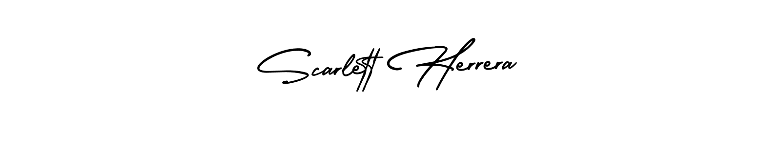 Make a beautiful signature design for name Scarlett Herrera. With this signature (AmerikaSignatureDemo-Regular) style, you can create a handwritten signature for free. Scarlett Herrera signature style 3 images and pictures png