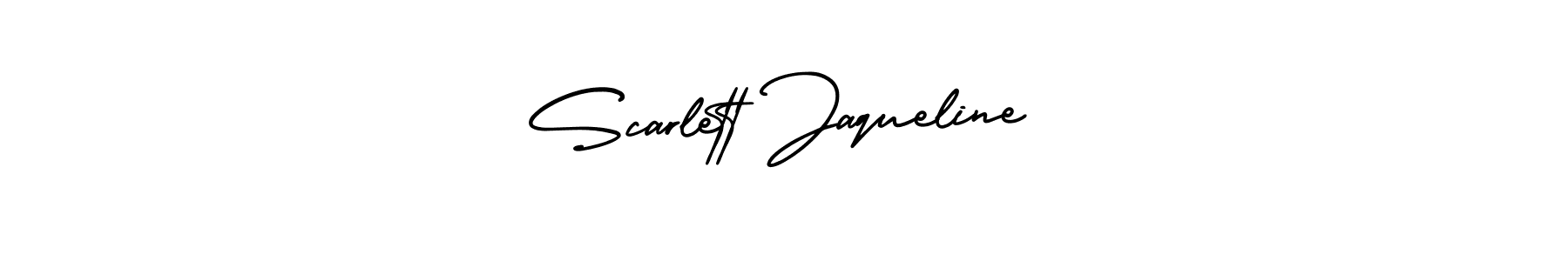 Design your own signature with our free online signature maker. With this signature software, you can create a handwritten (AmerikaSignatureDemo-Regular) signature for name Scarlett Jaqueline. Scarlett Jaqueline signature style 3 images and pictures png