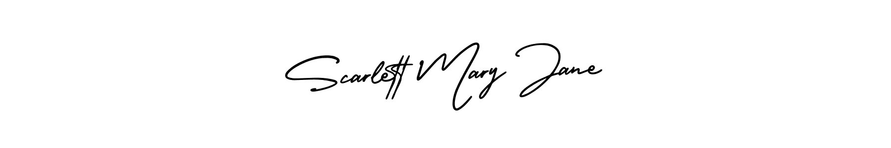 This is the best signature style for the Scarlett Mary Jane name. Also you like these signature font (AmerikaSignatureDemo-Regular). Mix name signature. Scarlett Mary Jane signature style 3 images and pictures png