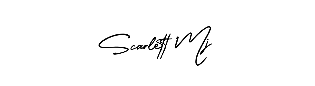 Design your own signature with our free online signature maker. With this signature software, you can create a handwritten (AmerikaSignatureDemo-Regular) signature for name Scarlett Mj. Scarlett Mj signature style 3 images and pictures png