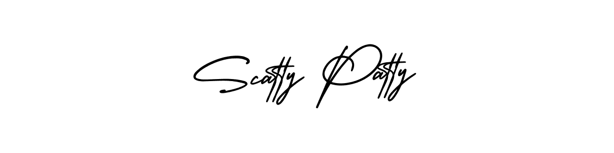 Scatty Patty stylish signature style. Best Handwritten Sign (AmerikaSignatureDemo-Regular) for my name. Handwritten Signature Collection Ideas for my name Scatty Patty. Scatty Patty signature style 3 images and pictures png