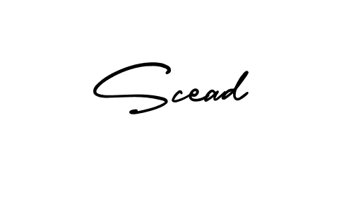 The best way (AmerikaSignatureDemo-Regular) to make a short signature is to pick only two or three words in your name. The name Scead include a total of six letters. For converting this name. Scead signature style 3 images and pictures png