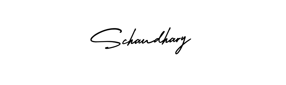 How to make Schaudhary name signature. Use AmerikaSignatureDemo-Regular style for creating short signs online. This is the latest handwritten sign. Schaudhary signature style 3 images and pictures png