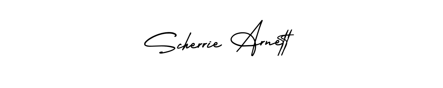 Make a beautiful signature design for name Scherrie Arnett. With this signature (AmerikaSignatureDemo-Regular) style, you can create a handwritten signature for free. Scherrie Arnett signature style 3 images and pictures png