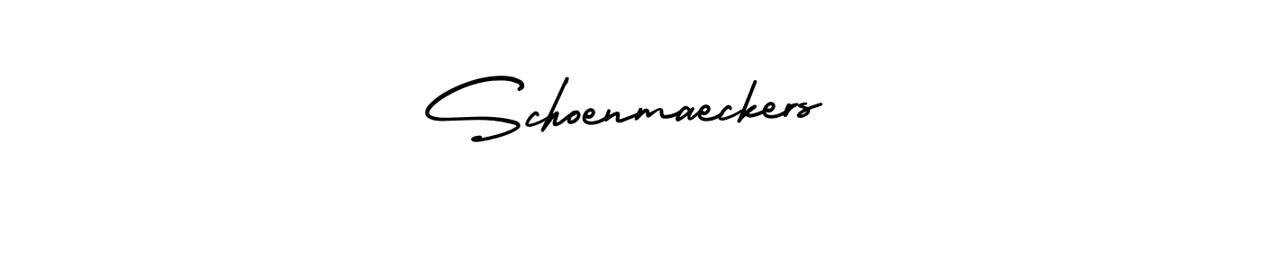 It looks lik you need a new signature style for name Schoenmaeckers. Design unique handwritten (AmerikaSignatureDemo-Regular) signature with our free signature maker in just a few clicks. Schoenmaeckers signature style 3 images and pictures png