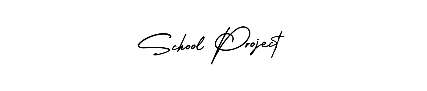 School Project stylish signature style. Best Handwritten Sign (AmerikaSignatureDemo-Regular) for my name. Handwritten Signature Collection Ideas for my name School Project. School Project signature style 3 images and pictures png