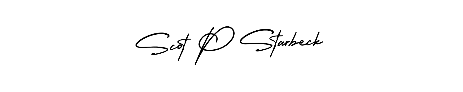 Use a signature maker to create a handwritten signature online. With this signature software, you can design (AmerikaSignatureDemo-Regular) your own signature for name Scot P Starbeck. Scot P Starbeck signature style 3 images and pictures png