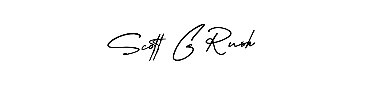 The best way (AmerikaSignatureDemo-Regular) to make a short signature is to pick only two or three words in your name. The name Scott G Rush include a total of six letters. For converting this name. Scott G Rush signature style 3 images and pictures png