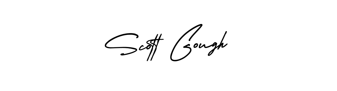 The best way (AmerikaSignatureDemo-Regular) to make a short signature is to pick only two or three words in your name. The name Scott Gough include a total of six letters. For converting this name. Scott Gough signature style 3 images and pictures png