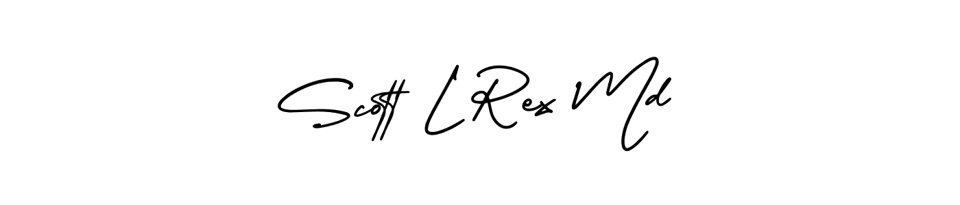 Scott L Rex Md stylish signature style. Best Handwritten Sign (AmerikaSignatureDemo-Regular) for my name. Handwritten Signature Collection Ideas for my name Scott L Rex Md. Scott L Rex Md signature style 3 images and pictures png