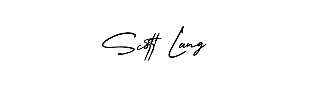 It looks lik you need a new signature style for name Scott Lang. Design unique handwritten (AmerikaSignatureDemo-Regular) signature with our free signature maker in just a few clicks. Scott Lang signature style 3 images and pictures png