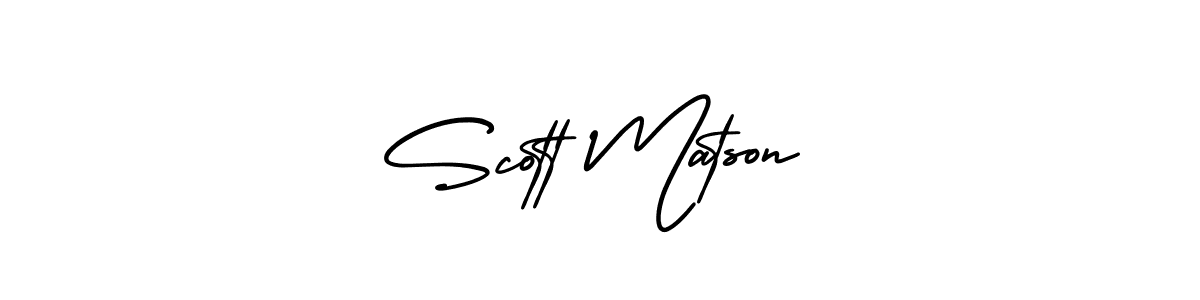 You should practise on your own different ways (AmerikaSignatureDemo-Regular) to write your name (Scott Matson) in signature. don't let someone else do it for you. Scott Matson signature style 3 images and pictures png