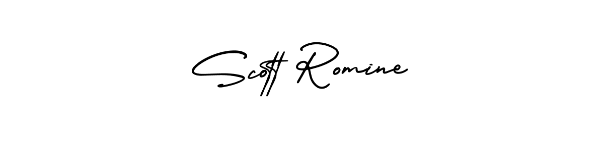 Scott Romine stylish signature style. Best Handwritten Sign (AmerikaSignatureDemo-Regular) for my name. Handwritten Signature Collection Ideas for my name Scott Romine. Scott Romine signature style 3 images and pictures png
