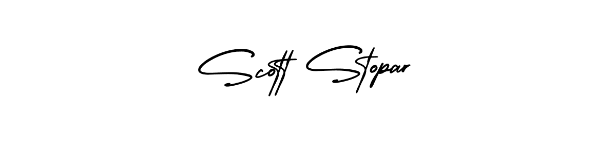 Scott Stopar stylish signature style. Best Handwritten Sign (AmerikaSignatureDemo-Regular) for my name. Handwritten Signature Collection Ideas for my name Scott Stopar. Scott Stopar signature style 3 images and pictures png