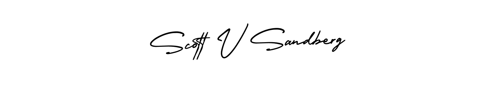 The best way (AmerikaSignatureDemo-Regular) to make a short signature is to pick only two or three words in your name. The name Scott V Sandberg include a total of six letters. For converting this name. Scott V Sandberg signature style 3 images and pictures png