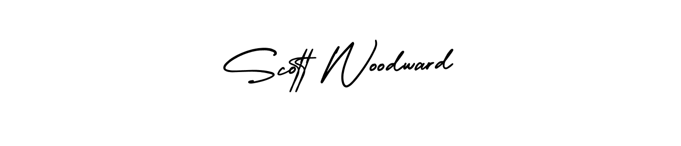 The best way (AmerikaSignatureDemo-Regular) to make a short signature is to pick only two or three words in your name. The name Scott Woodward include a total of six letters. For converting this name. Scott Woodward signature style 3 images and pictures png