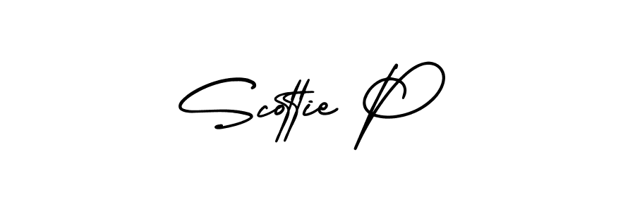 You should practise on your own different ways (AmerikaSignatureDemo-Regular) to write your name (Scottie P) in signature. don't let someone else do it for you. Scottie P signature style 3 images and pictures png