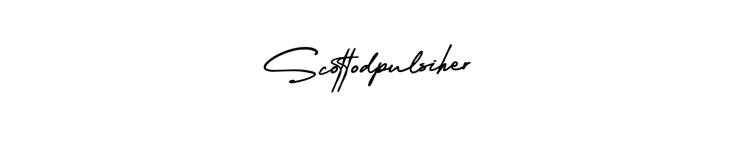 Scottodpulsiher stylish signature style. Best Handwritten Sign (AmerikaSignatureDemo-Regular) for my name. Handwritten Signature Collection Ideas for my name Scottodpulsiher. Scottodpulsiher signature style 3 images and pictures png