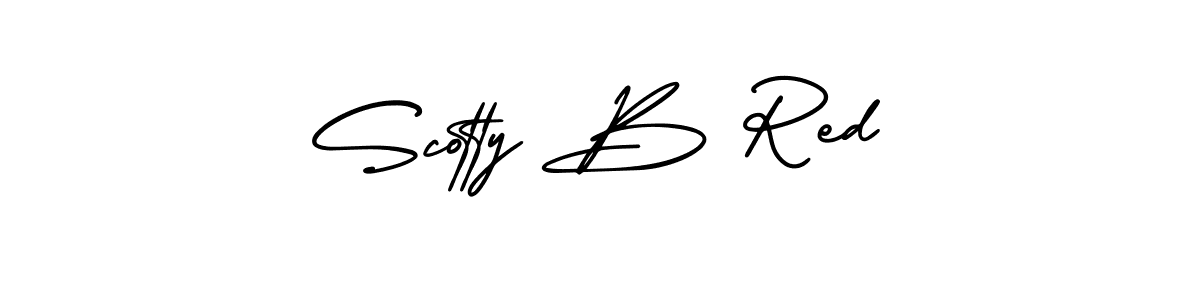 Scotty B Red stylish signature style. Best Handwritten Sign (AmerikaSignatureDemo-Regular) for my name. Handwritten Signature Collection Ideas for my name Scotty B Red. Scotty B Red signature style 3 images and pictures png