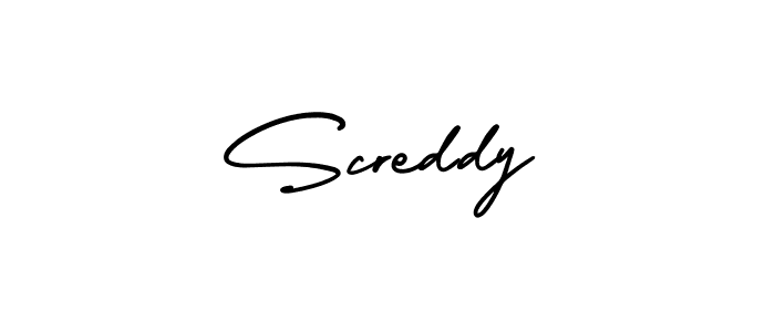 Design your own signature with our free online signature maker. With this signature software, you can create a handwritten (AmerikaSignatureDemo-Regular) signature for name Screddy. Screddy signature style 3 images and pictures png