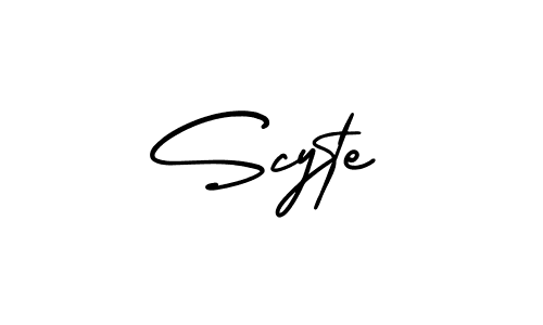 How to make Scyte name signature. Use AmerikaSignatureDemo-Regular style for creating short signs online. This is the latest handwritten sign. Scyte signature style 3 images and pictures png