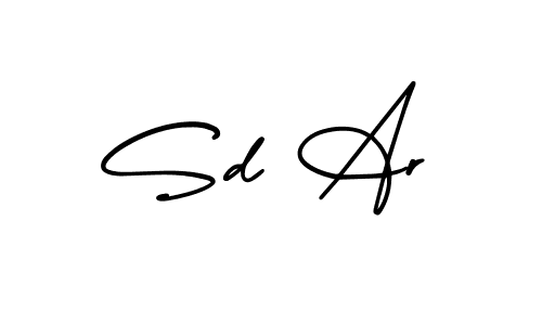 Create a beautiful signature design for name Sd Ar. With this signature (AmerikaSignatureDemo-Regular) fonts, you can make a handwritten signature for free. Sd Ar signature style 3 images and pictures png