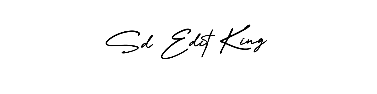 Design your own signature with our free online signature maker. With this signature software, you can create a handwritten (AmerikaSignatureDemo-Regular) signature for name Sd Edit King. Sd Edit King signature style 3 images and pictures png