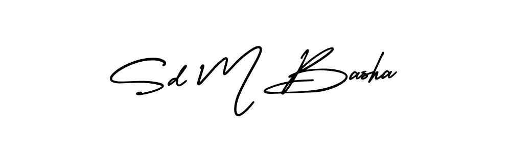 Use a signature maker to create a handwritten signature online. With this signature software, you can design (AmerikaSignatureDemo-Regular) your own signature for name Sd M Basha. Sd M Basha signature style 3 images and pictures png