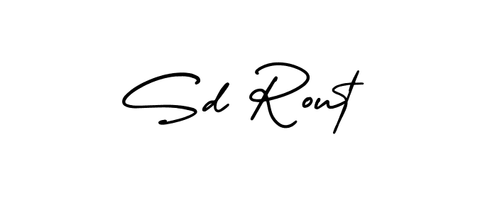 Sd Rout stylish signature style. Best Handwritten Sign (AmerikaSignatureDemo-Regular) for my name. Handwritten Signature Collection Ideas for my name Sd Rout. Sd Rout signature style 3 images and pictures png