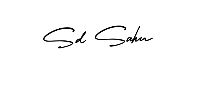 The best way (AmerikaSignatureDemo-Regular) to make a short signature is to pick only two or three words in your name. The name Sd Sahu include a total of six letters. For converting this name. Sd Sahu signature style 3 images and pictures png