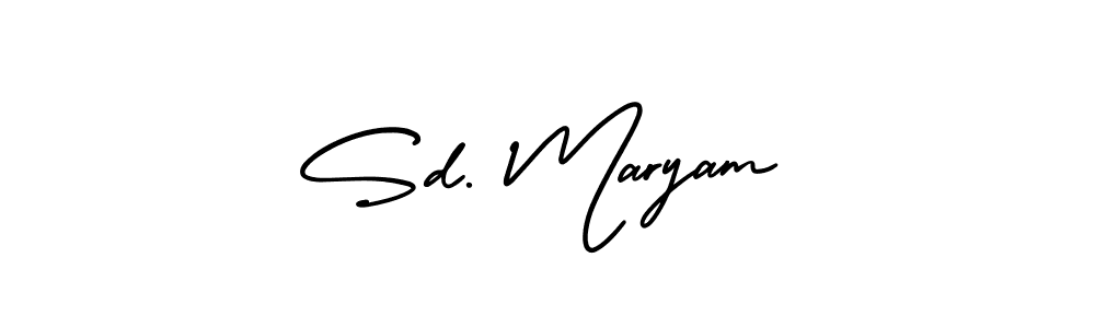 Also You can easily find your signature by using the search form. We will create Sd. Maryam name handwritten signature images for you free of cost using AmerikaSignatureDemo-Regular sign style. Sd. Maryam signature style 3 images and pictures png