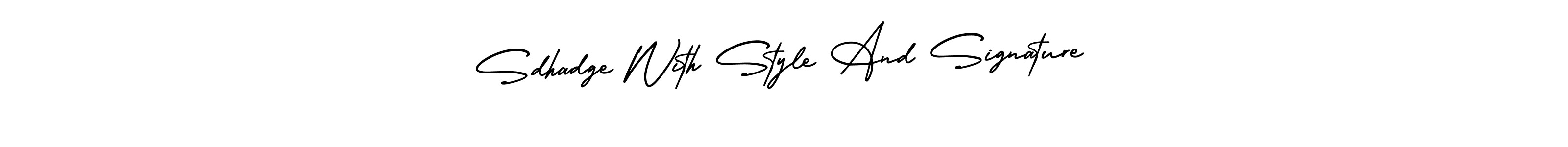 Use a signature maker to create a handwritten signature online. With this signature software, you can design (AmerikaSignatureDemo-Regular) your own signature for name Sdhadge With Style And Signature. Sdhadge With Style And Signature signature style 3 images and pictures png